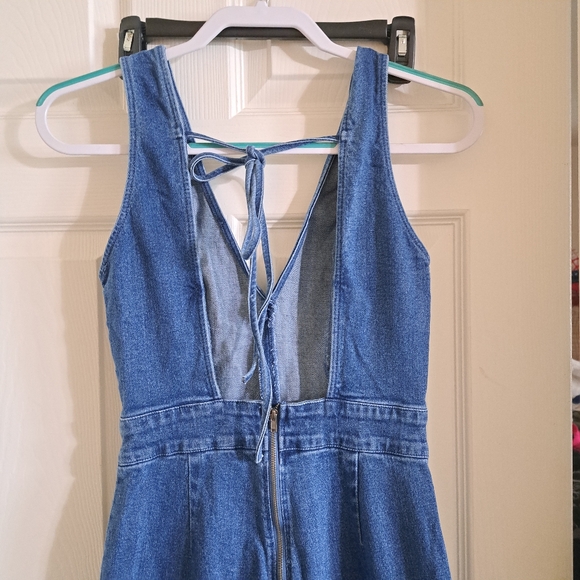 Flying Tomato Blue Denim Jumpsuit - Picture 4 of 5